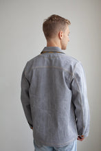 Load image into Gallery viewer, Back view of model wearing Jaime Jacket shows back yoke and back neck loop
