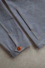 Load image into Gallery viewer, Close up detail of cuff placket and button, and double top stitching detail
