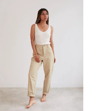 Load image into Gallery viewer, Model stands wearing Worker Trousers with turn up cuffs
