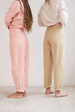 Load image into Gallery viewer, Two models wear Worker Trousers, showing the back views. In 2 different colours
