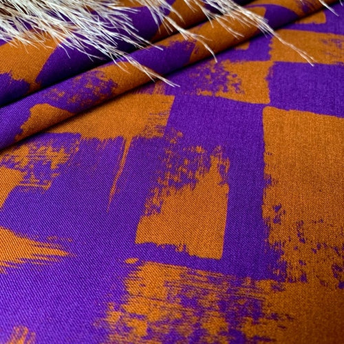 Close up of viscose fabric,  twill weave