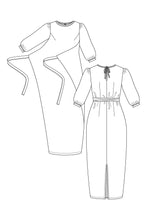 Load image into Gallery viewer, Line Drawings of Lilja Dress

