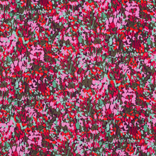 Load image into Gallery viewer, Colorful Garden Digital Print Viscose Fabric laid flat
