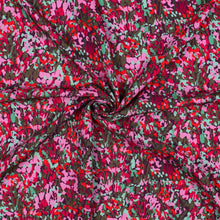 Load image into Gallery viewer, Colorful Garden Digital Print Viscose Fabric displayed with central swirl
