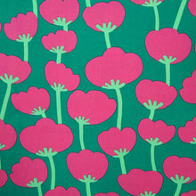 Load image into Gallery viewer, EcoVero Viscose Fabric displayed flat with Poppies print
