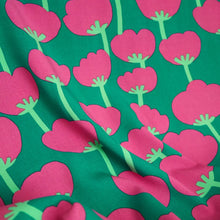 Load image into Gallery viewer, EcoVero Viscose Fabric with Poppies print shown in flow
