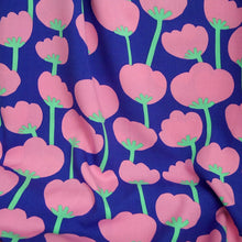 Load image into Gallery viewer, EcoVero Viscose Fabric with Poppies print shown in drape
