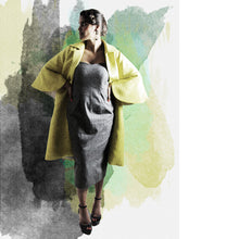 Load image into Gallery viewer, Lady wears a coat with cape style sleeves
