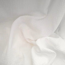 Load image into Gallery viewer, Organic Cotton Double Gauze fabric slightly crumpled to show soft handle
