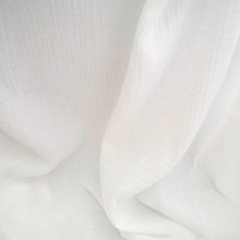 Load image into Gallery viewer, Organic Cotton Double Gauze fabric drapes downs to pool shows soft handle
