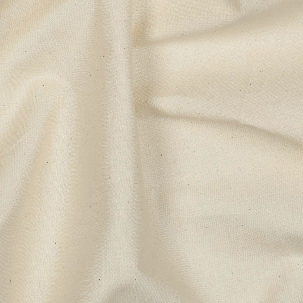 Organic Cotton Poplin Fabric displayed with soft waves to show plain weave and soft drape