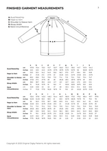 Load image into Gallery viewer, Original Digby Patterns Jan Jacket Finished Garment Measures

