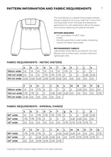 Load image into Gallery viewer, Original Digby Patterns Fabric Requirements Chart
