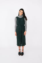 Load image into Gallery viewer, Front view of lady wearing sleeveless dress over a long sleeve polo neck top
