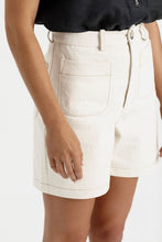 Load image into Gallery viewer, Close up detail of side view of Sera Shorts with patch pockets at front and back
