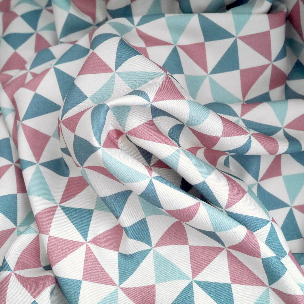 Viscose Fabric with geometric triangles design
