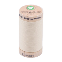 Load image into Gallery viewer, Wooden spool of organic cotton sewing thread
