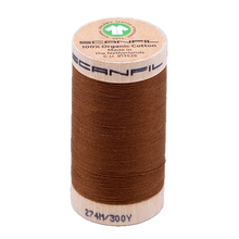 Load image into Gallery viewer, Wooden reel of organic cotton sewing thread
