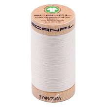 Load image into Gallery viewer, Wooden reel of organic cotton sewing thread
