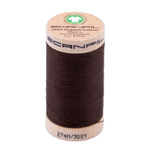 Load image into Gallery viewer, Wooden spool of Scanfil Organic Cotton sewing thread
