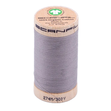 Load image into Gallery viewer, Wooden spool of Scanfil organic cotton sewing thread
