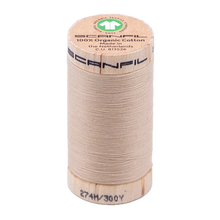 Load image into Gallery viewer, Wooden spool of Scanfil Organic Cotton sewing thread
