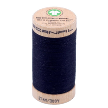 Load image into Gallery viewer, Wooden spool of organic cotton sewing thread
