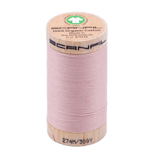 Load image into Gallery viewer, Wooden spool of organic cotton sewing thread
