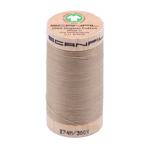 Load image into Gallery viewer, Wooden spool of organic cotton sewing thread
