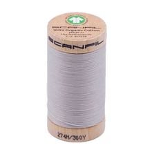 Load image into Gallery viewer, Wooden spool of organic cotton sewing thread
