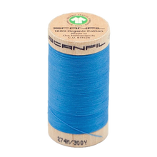 Load image into Gallery viewer, Wooden spool of Scanfil Organic Cotton sewing thread
