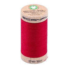 Load image into Gallery viewer, Wooden spool of organic cotton sewing thread
