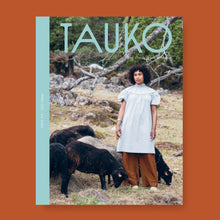 Load image into Gallery viewer, TAUKO magazine cover issue no 5 features a lady stood amongst sheep wearing a short sleeve A-line dress with gathered yoke detail
