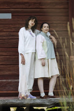 Load image into Gallery viewer, Two models stand in front of cabin, wearing long sleeve shirts with different front panels
