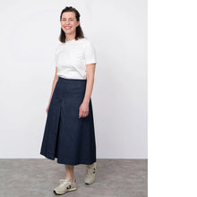 Load image into Gallery viewer, Lady stands wearing wide-legged culottes that could be mistaken as a skirt
