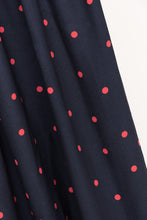 Load image into Gallery viewer, Close up of dot print EcoVero Viscose Crepe fabric
