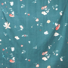 Load image into Gallery viewer, Organic Cotton Double Gauze fabric with florals floating around

