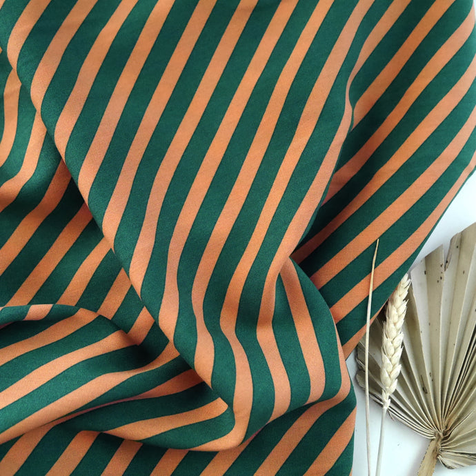 Scrunched up fabric showing diagonal stripe pattern