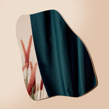 Load image into Gallery viewer, Cut out hole displays Cotton Linen fabric hanging with soft drape next to dried flowers
