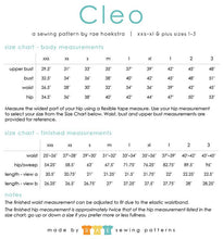 Load image into Gallery viewer, Cleo Skirt Size Chart Finished Measures
