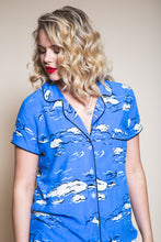 Load image into Gallery viewer, Bodice picture of short-sleeve Pyjama Top in patterned fabric
