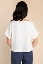 Load image into Gallery viewer, Back view shows lady wearing a loose boxy Cielo top
