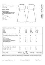 Load image into Gallery viewer, Back of the sewing pattern package showing measures.
