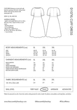 Load image into Gallery viewer, Back of the Extra Large size sewing pattern showing measures.

