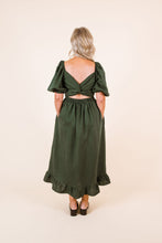 Load image into Gallery viewer, Back view of Estella dress shows crossover intertwined back
