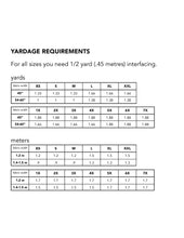 Load image into Gallery viewer, Yardage Requirements Chart for Square Neck Top
