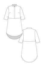 Load image into Gallery viewer, Technical line drawing of dress.
