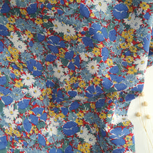 Load image into Gallery viewer, Floral print fabric slightly crumpled displayed against a plain surface
