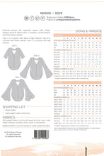 Load image into Gallery viewer, Megan Nielsen Dove Blouse Sewing Pattern Packaging Back VIew
