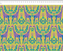 Load image into Gallery viewer, Digital flat print against a cm ruler. Repeated pattern of mirrored giraffes
